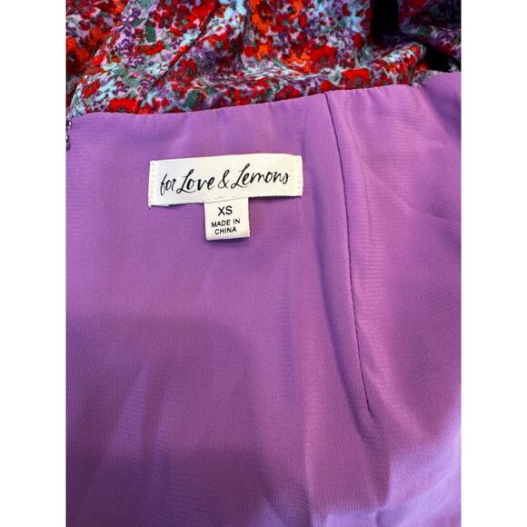 FOR LOVE & LEMONS Charlie Midi Dress in Blossom Size XS - Picture 5 of 7